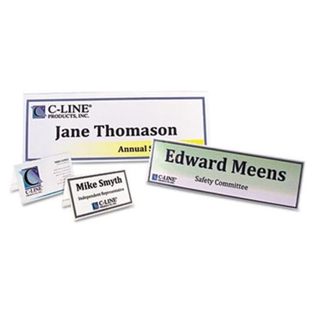 C-LINE PRODUCTS C-Line 87527 Scored Tent Cards  White Cardstock  2 x 3 .5  4-sheet  40 sheets-BX 87527